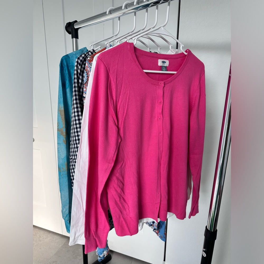 set  5 of blouse, cardigan, T-shirt, jacket size XL. Old Navy,Ruby RD etc. (C10)